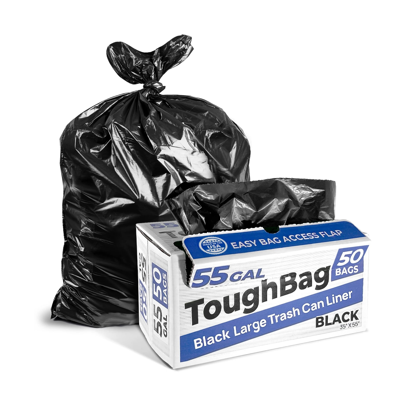 Home Depot HDX 55 Gallon Clear Heavy-Duty Garbage Plastic Strength