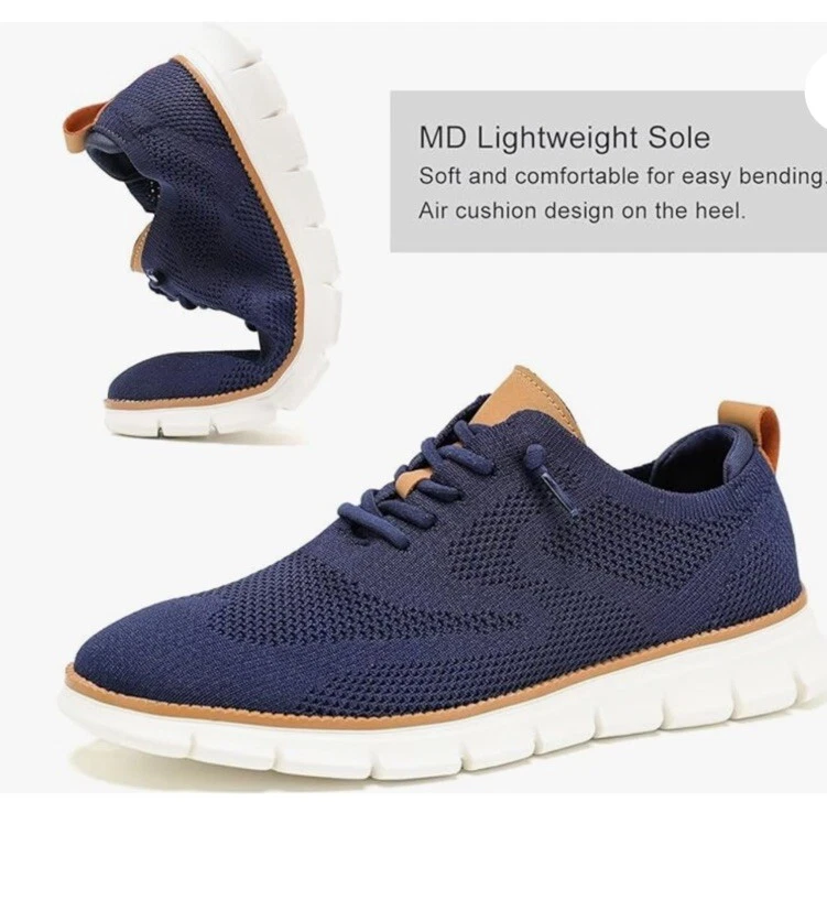 NWOB NEDAWM Mens Casual Sneakers Lightweight Breathable Walking Shoes EU Sz 40