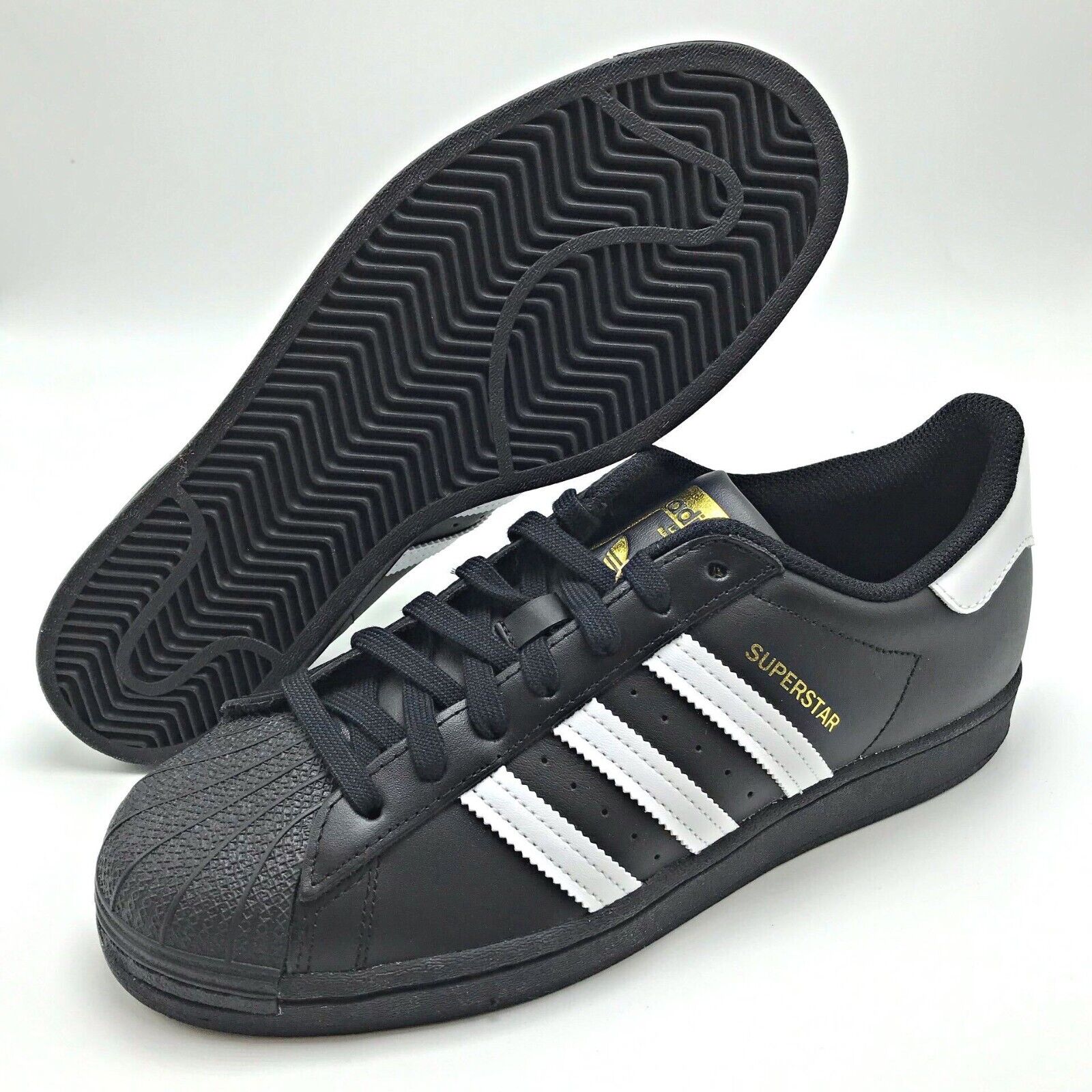 adidas Originals Superstar Black White Gold Men Women Unisex Classic Shoe  EG4959