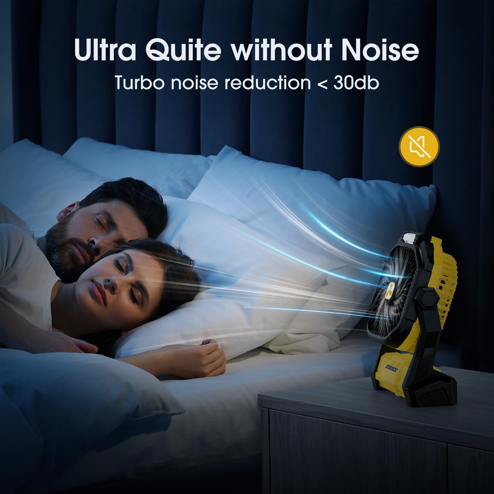 Portable Fan Rechargeable, 20000mah Cordless Battery Powered Fan with LED Lanter