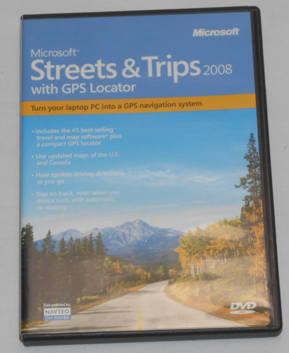 Microsoft Streets and Trips 2008 With Product Key  - No GPS Unit
