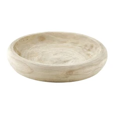 Wood Serving Bowl, Hand Carved Paulownia Wood Fruit Bowl / Wood Decor, 11.5" ...