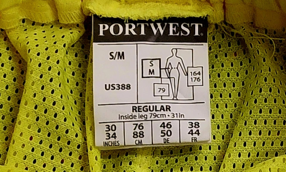 Portwest US388 High Visibility Two-Tone Reflective Lightweight Mesh over Pants - Image 3 of 4