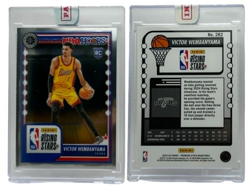 2023-24 Panini Nba Hoops Premium Stock #282 Rising Stars Victor Wembanyama (RC)