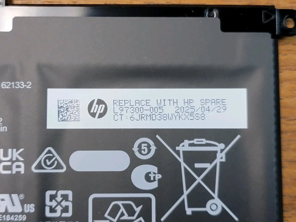 Batería HW03XL genuina OEM para HP 14-dq6013dx #5627 Foto 4 de 4