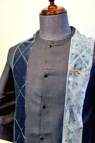 2025 African attire, Men's wear, Traditional Fabric, Senator Native, Kaftan - Picture 11 of 15