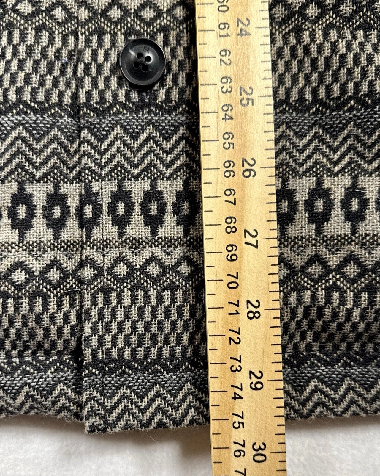 Banana Republic Men’s Quilted Wool Blend Shacket Geometric Button Lined XXL image 11