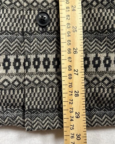 Banana Republic Men’s Quilted Wool Blend Shacket Geometric Button Lined XXL image 11