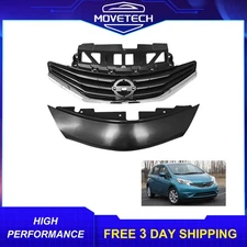 Front Upper Bumper Grille & Cover Assembly For 2014-2017 Nissan Versa Note