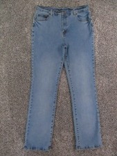 DG2 Diane Gilman Jeans Womens 10 Blue Straight Leg Stretch Denim Classic 29x31