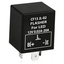 CF13 LED Flasher Relay Fix, EP34 3-Pin 12V LED Electronic Turn CF13 Fixed Black