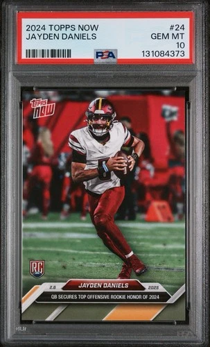Jayden Daniels RC Topps Now 24 Offensive ROY