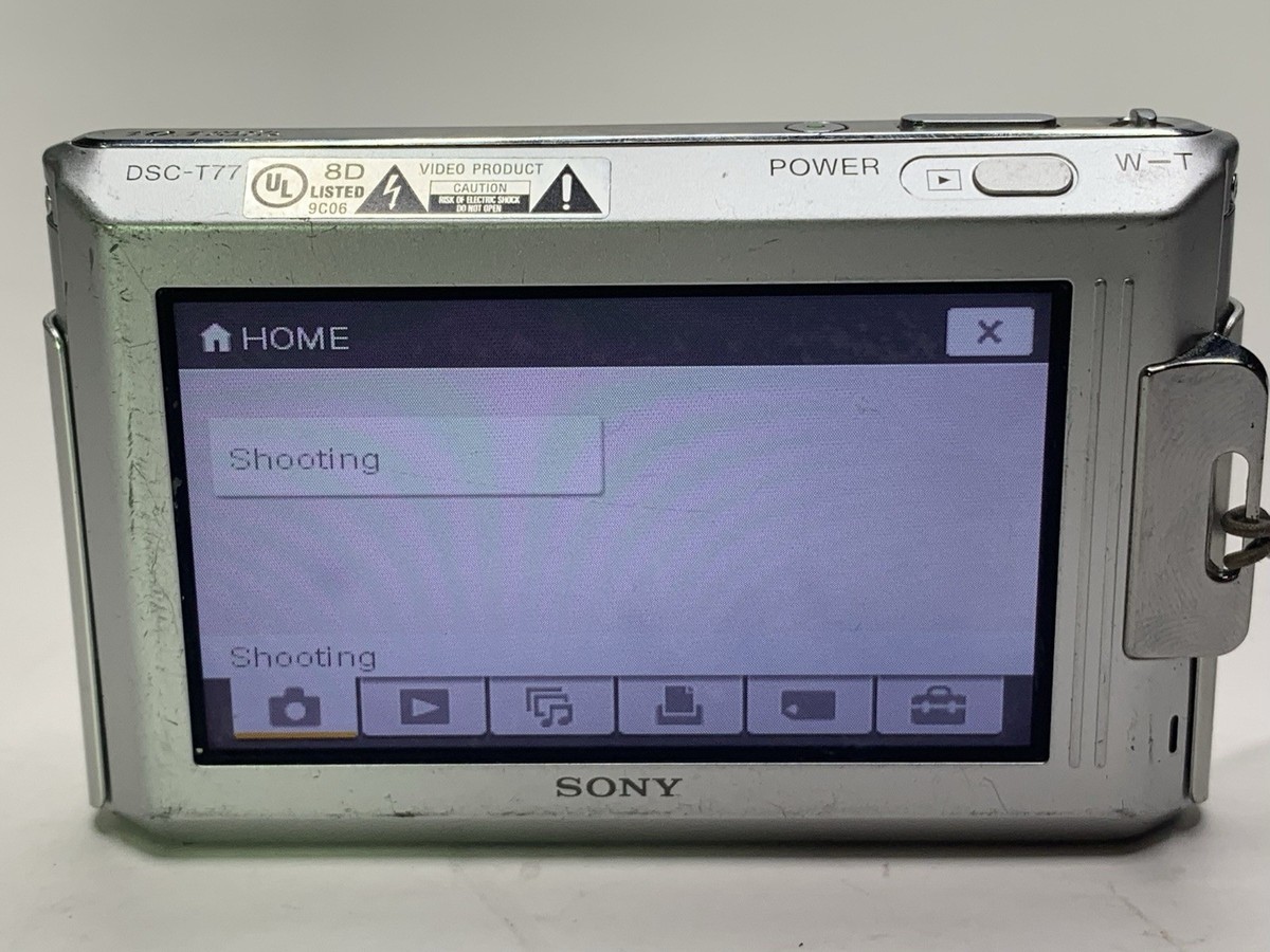 Sony Cyber-shot DSC-T77 10.1MP 4X Zoom Digital Camera Silver | eBay