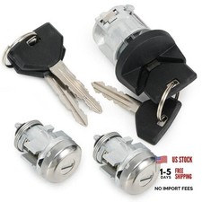 Ignition Switch Lock Cylinder with Door Lock & Keys Compatible with Dodge Ram