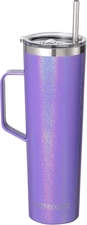 Ezprogear 34 oz Stainless Steel Coffee Mug with 34 Ounces, Glitter Violet 