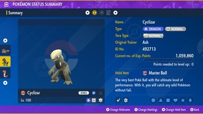 Pokemon Scarlet and Violet PSV - Shiny 6IV Cyclizar