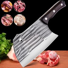 6" Bone Chopping Knife Heavy Duty Butcher Meat Stainless Steel Blade Kitchen HOT