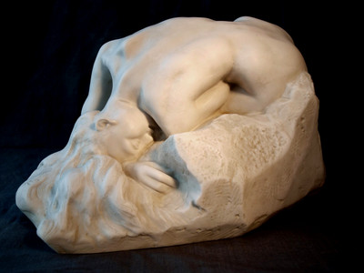 AKT Skulptur, Aktfigur, Auguste RODIN, um1850, Signiert,ca.50cm, 14 kG