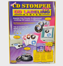 CD Stomper Pro CD Label System Design Applicator Kit PC Mac Software Starter kit