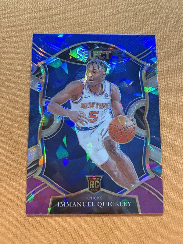 2020-21 Panini Select Concourse Immanuel Quickley #85 (RC) Blue White Purple Ice