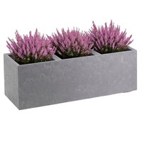 Howhomely Pflanzentopf BlumenküBel Blumentopf Grau 90X30X30 Cm Auf RäDern Deko