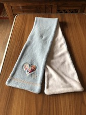 Girls blue and white scarf