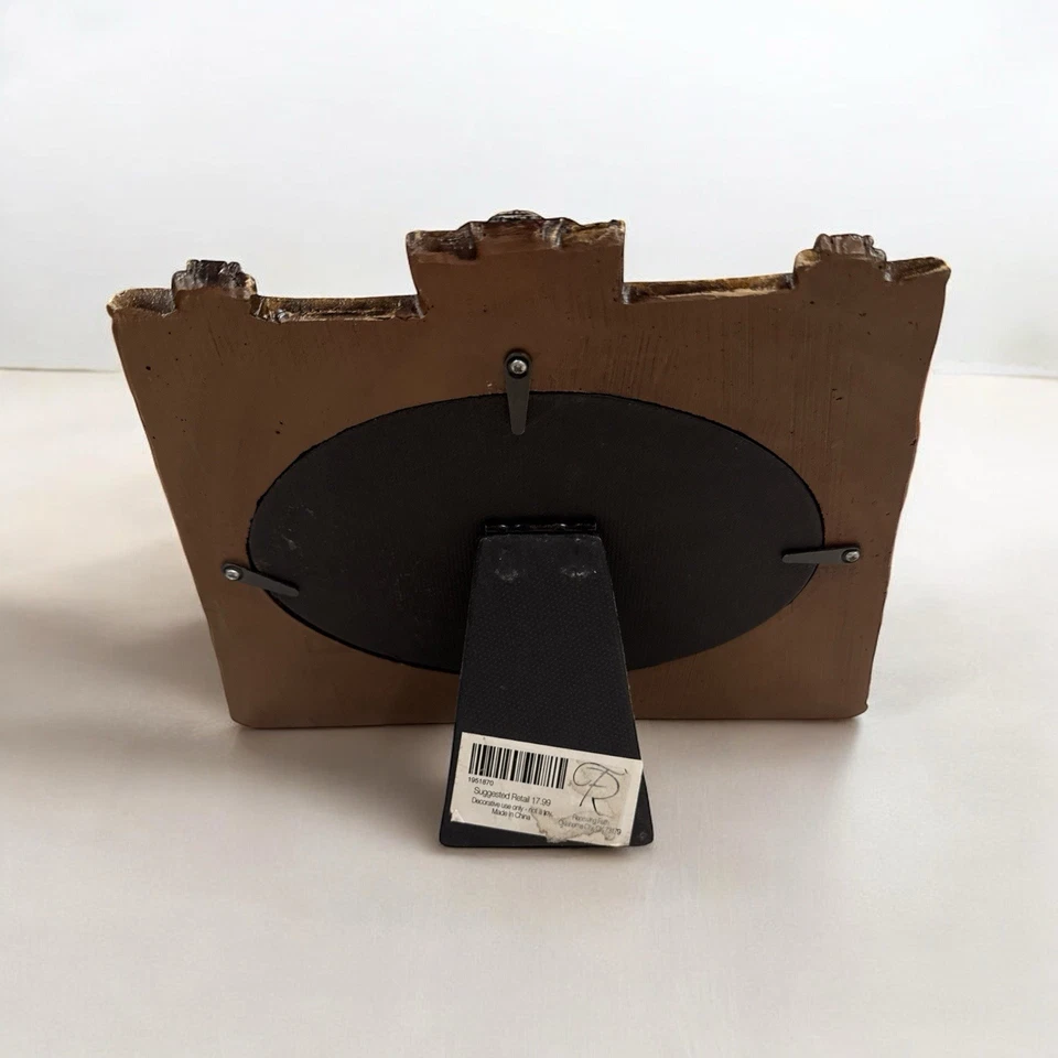 Cartera Vaquera Occidental Marco de Fotos 8x7 Rosa Gemas Imitación Cuero Decoración Rústica Foto 2 de 4