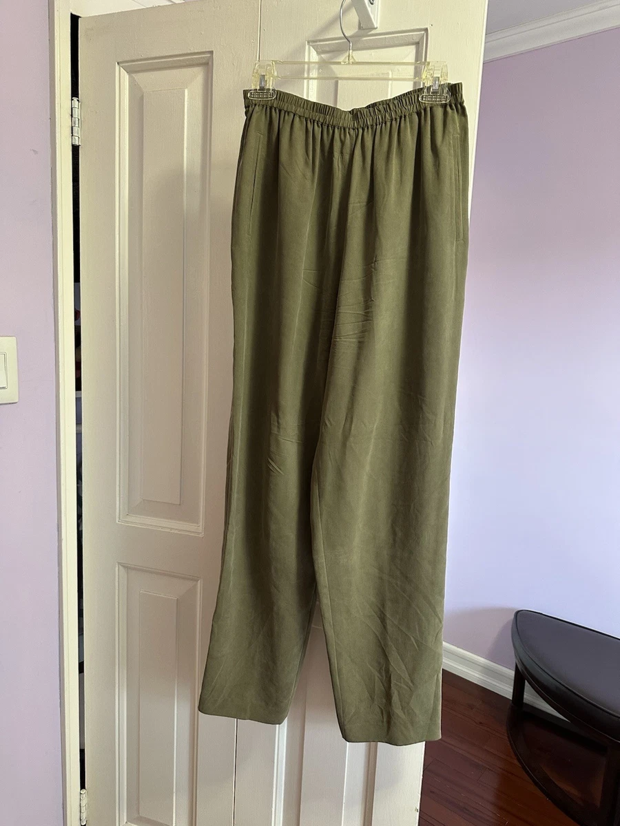 Pantalon Long Soie Saks Fifth Avenue Taille 6 - Bleu, Coupe Classique, 30" D'entrejambe, Occasion