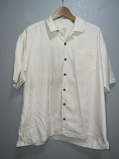 Tommy Bahama "Double Toke Cigars" Shirt Mens L Silk Hawaiian Vacation Beach Camp