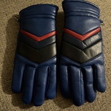 Vintage 80s Winter Ski Gloves Puffy Gloves Childrens Red Stripes S/m 