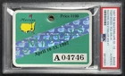 TIGER WOODS PSA AUTH 1997 THE MASTERS APRIL 10-13 1ST MASTERS + MAJORS WIN BADGE