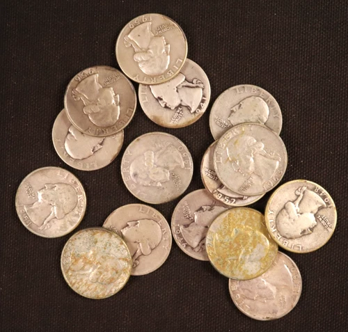 Lot of 15 - Silver Washington Quarters (1941-1964) - G-AU - Nice Details-Lot #2