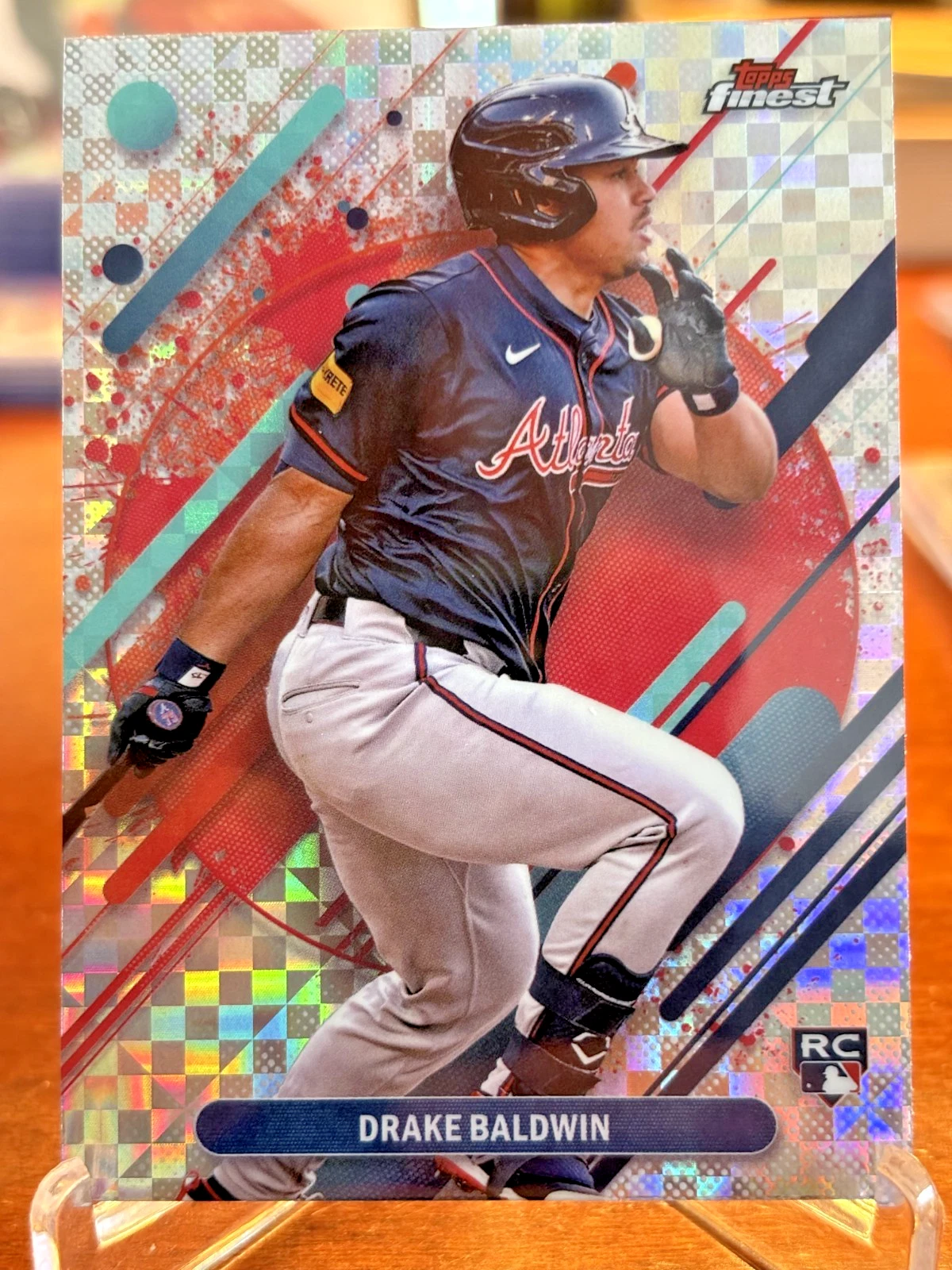 2025 Topps Finest Rare #287 Drake Baldwin Checkerboard Refractor - Braves (RC)