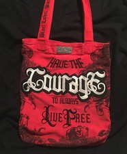 Vtg Rare Blac Label 1968 Have The Courage To Always Live Free Embroidered Bag