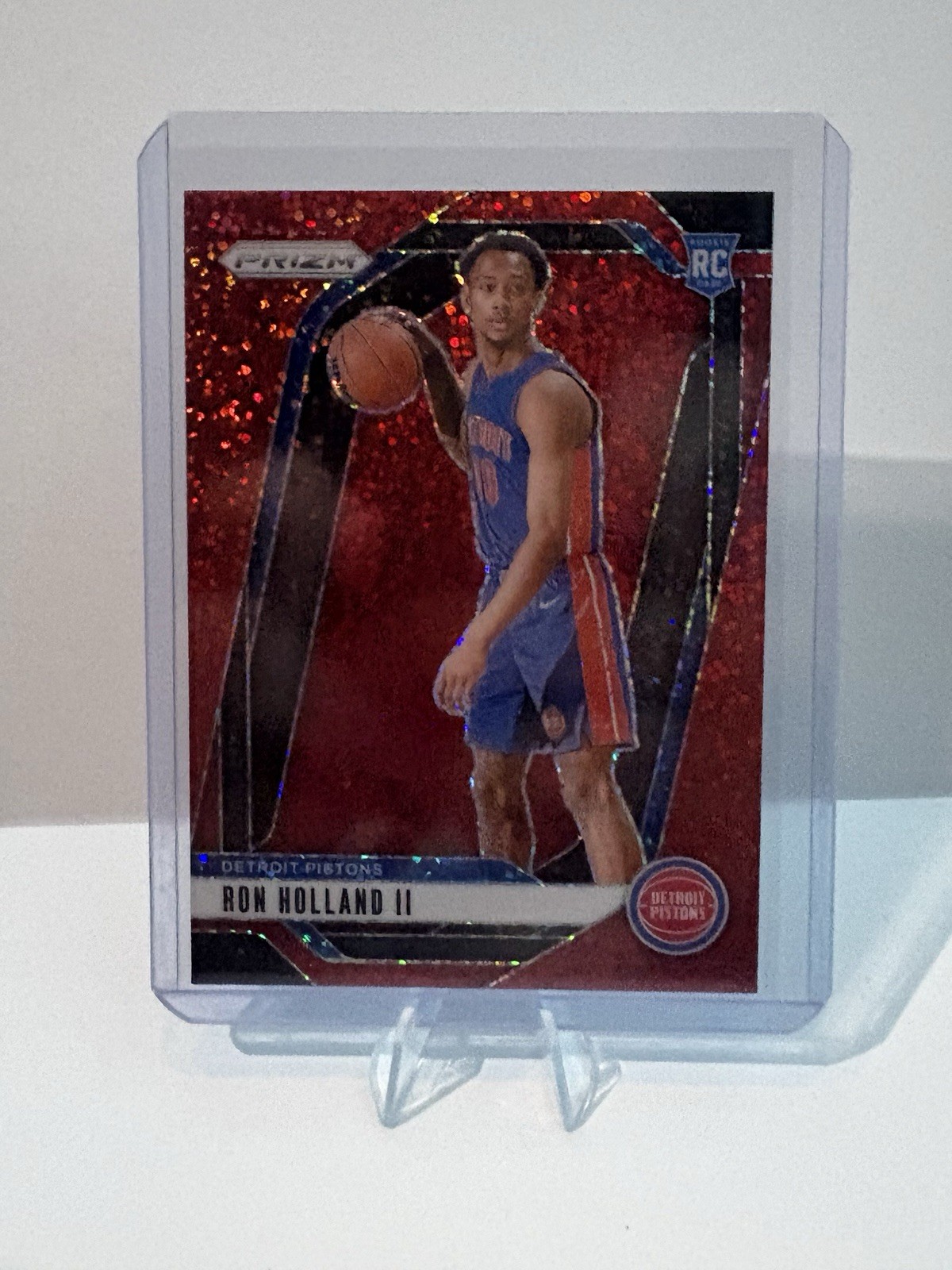 2024-25 Panini Prizm - Ron Holland II #269 Red Sparkle Prizm (RC)