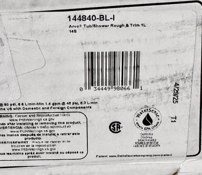 #ad #ad Delta 144840 I Arvo Monitor 14 Series Pressure Balanced Shower Black NEW $149.95
