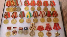 HUGE LOT SOVIET COLD WAR MILITARY MEDALS AND PINS