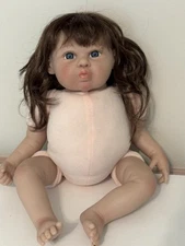 Paradise Galleries Charisma 2015 19” Girl Baby Doll Weighted Dark Hair Blue Eyes