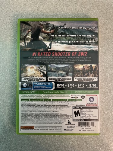 Jeu Xbox 360 Far Cry 3 - Version PAL - Bon état - Testé Et Nettoyé