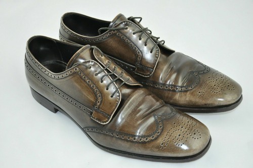 PRADA 2EA044 BROGUE OXFORDS MEN'S SHOES size UK 10 /US 11 - Picture 4 of 10