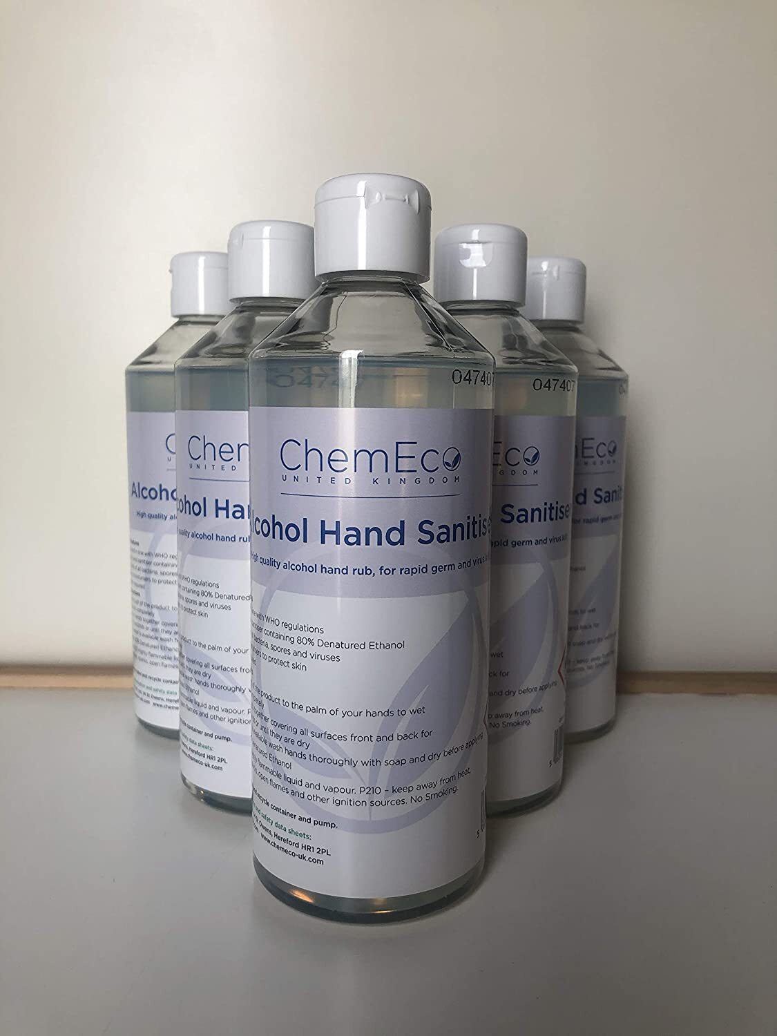 Alcohol Hand Sanitiser Rub 500ml. Hand gel. Kills Bacteria Spores Viruses.