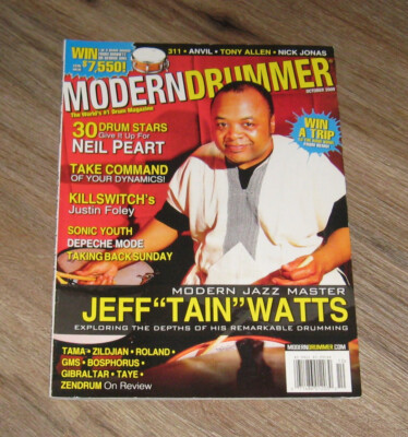 Modern Drummer 2009 magazine Jeff Tain Watts NEIL PEART Justin Foley TONY ALLEN