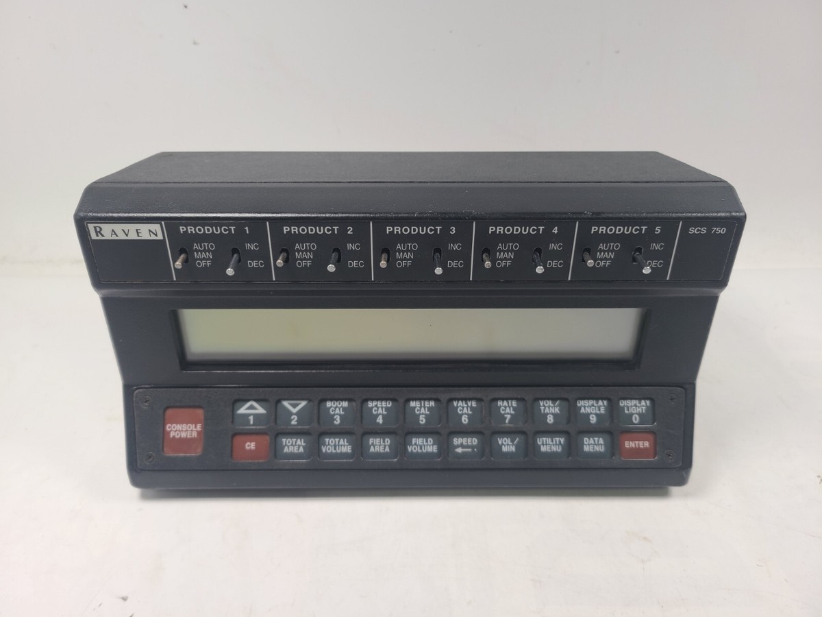 Raven SCS 750 Sprayer Monitor. 5 section controller console
