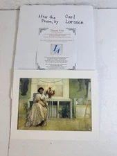 Carl Larsson - After the prom Lithograph 8 x 10.5 Professional Reprint