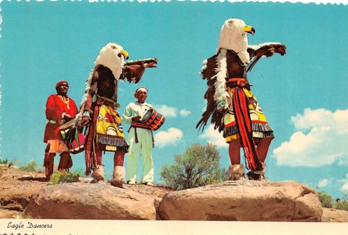 EAGLE DANCERS Native American Ceremonial Dance 6 x 4 Postcard 5925c