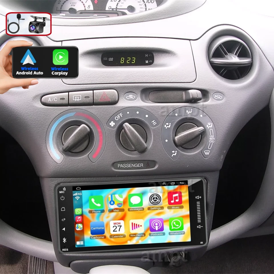 For Toyota Echo 2000-2005  CarPlay Android Auto Car Stereo Radio GPS Player Foto 4 de 4