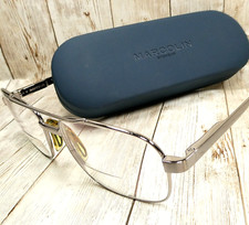 Marcolin Shiny Gunmetal Eyeglasses FRAMES w/ Case - MA3005 008 59-17-150