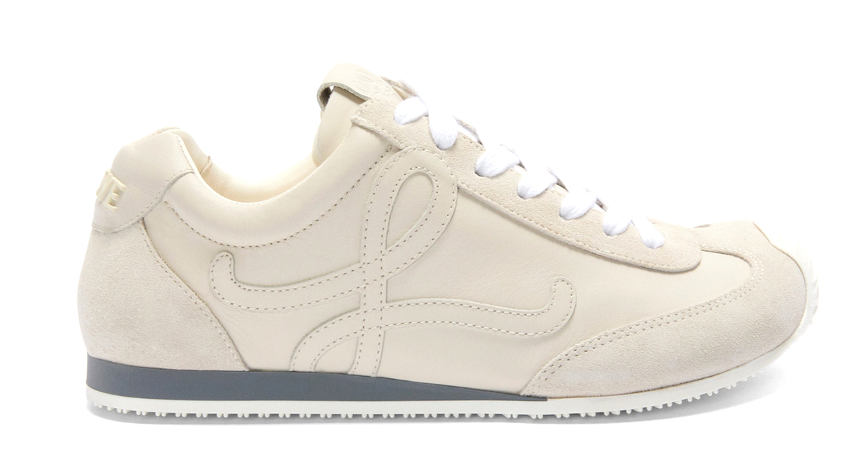 LOEWE Ballet Runner 2.0 in Soft White Calfskin Leather US11