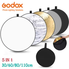 US 43"Round Photo Studio 5 in 1 Reflector Light Diffuser Collapsible Photography