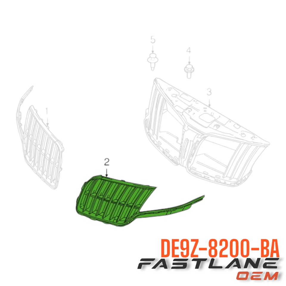 Radiador parrilla delantera izquierda Lincoln MKT 2013-2017 nuevo OEM DE9Z-8200-BA Foto 4 de 4